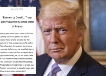 BREAKING: President Trump releases a statement on the FEC fining the DNC and Hillary Clinton’s 2016 campaign for lying about funding the Fake Russian dossier.