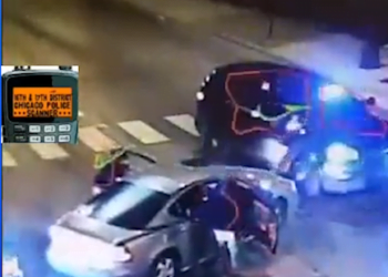 Video: Chicago Police Officer Pinned Between Cars, Shot At By Suspect