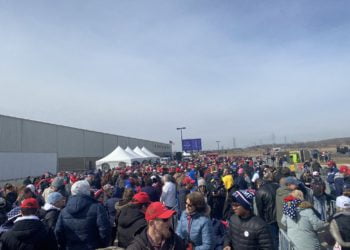 1,000’s Already Lined Up To Watch President Donald Trump ‘Save America Rally’ In Macomb County Michigan