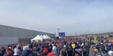 1,000’s Already Lined Up To Watch President Donald Trump ‘Save America Rally’ In Macomb County Michigan