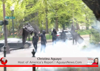 Mob Of Antifa Members Hurl Paint Filled Balloons, Smoke Grenades At Republican Campaign Event