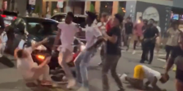 Shocking Video Shows Massive Fight Break Out In Baltimore Streets