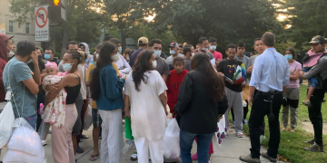 Buses of Illegal Migrants Arrive To D.C. Home Of Kamala Harris – Sent By Texas Gov. Greg Abbott