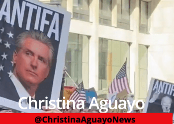 No Kings’ Protesters Holding Up ANTIFA Signs W /Newsom, Mamdani,  Sanders, AOC,  Pritzker And Kimmel
